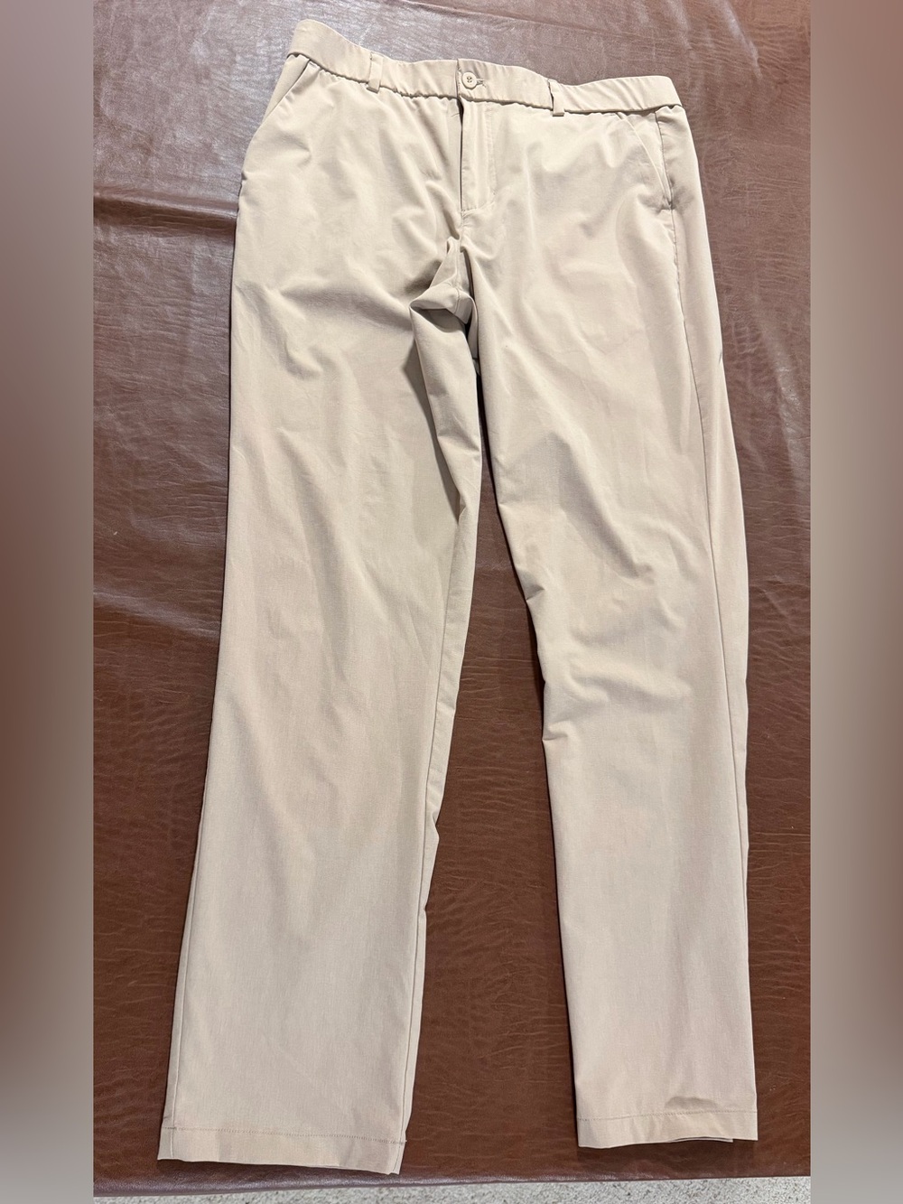 Libian Slim Straight Chinos in Light Beige